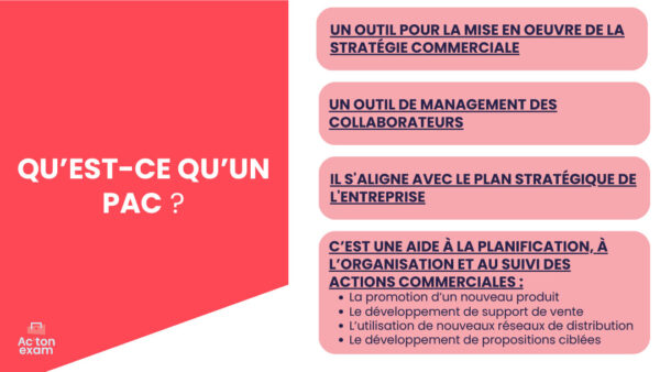 Cette mallette Actonexam va vous aider à réussir l’épreuve du plan d’action commercial du Mastère Marketing. Avec ces supports de cours pour mettre en oeuvre le PAC, vous disposerez de toute la formation nécessaire pour bien comprendre la mise en oeuvre de la stratégie commerciale d’une entreprise à court terme.