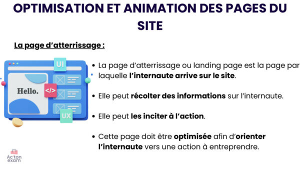 Cette mallette Actonexam va vous aider à réussir l’épreuve E5 RCDD du BTS NDRC (Négociation et Digitalisation de la Relation Client). Avec ces supports de cours sur l’animation d’un site vitrine, vous disposerez de toute la formation nécessaire pour bien comprendre l’optimisation et l’animation du site.