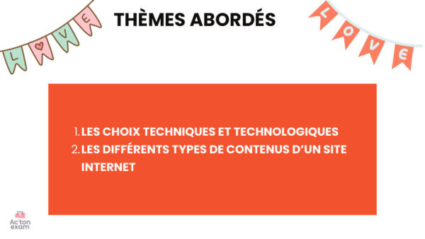 Cette mallette Actonexam va vous aider à réussir l’épreuve E5 RCDD du BTS NDRC (Négociation et Digitalisation de la Relation Client). Avec ces supports de cours sur la construction d’un site web, vous disposerez de toute la formation nécessaire pour bien comprendre les différents types de contenu d’un site internet.