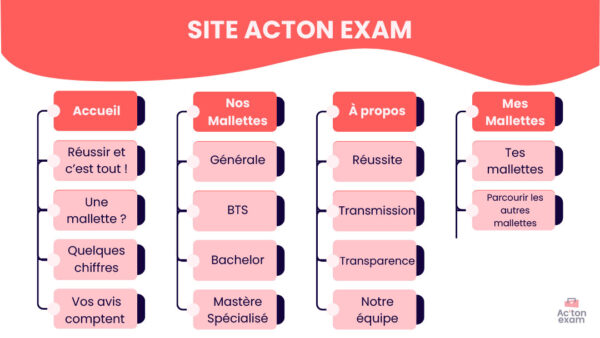 Cette mallette Actonexam va vous aider à réussir l’épreuve E5 RCDD du BTS NDRC (Négociation et Digitalisation de la Relation Client). Avec ces supports de cours sur la structure d’un site vitrine, vous disposerez de toute la formation nécessaire pour bien comprendre les concepts d’arborescence et d’ergonomie d’un site web.